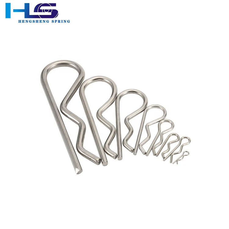 Hengsheng Supplier Sus304 Black Spring R Type Custom Size Self Locking R Clip Cotter Pin