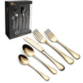 Table Ware Royal Cutlery Set Stainless Steel 20pcs Restaurant Gold Cutlery Set with Gift Box