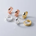 Fashion 925 Silver Jewelry Irregular Smooth Silver Earrings Gold Plated Nice Earrings for Girls