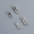 8-Character Button S Hook Clasps 925 Silver Plated Custom Hook and Eye Swivel Clasp for Garment and Jewelry Making
