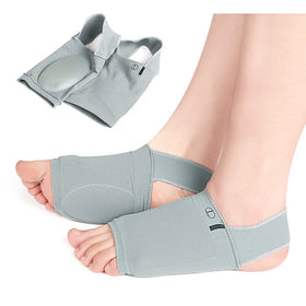Silicone Gel Arch Cushion Socks with Elastic Foot Arch Support Sleeve and Belt Plantar Fasciitis Gel Pad Sleeve