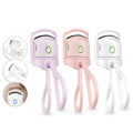 New Arrival Makeup Tool Curling Lash Lift Control Mini Pink Electric Heated Eyelash Curler Electric White Cute Eyelash Curler