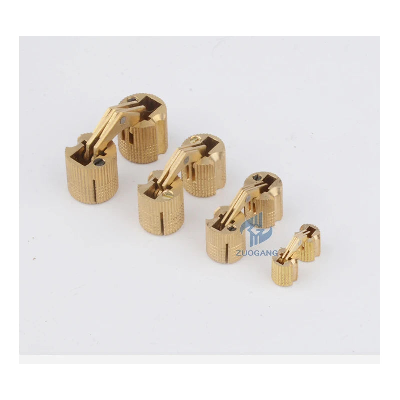 Zuogang Modern Copper Soft Close Adjustable Embedded Mini Suction Hanging Clip Hinge for Furniture