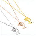 Fashion Titanium Stainless Steel with 18k Gold Plated Nefertiti Necklace Simple Hollow Pharaoh Women Choker Necklaces Jewelry