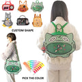 Custom Frogs Bears Coffins Bats Sun Different Shape Designs Ita Bag with Transparent Windows