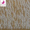 HY1689 High-end White French Beads Sequins Luxury Women Lace Fabric Design Bridal Net Lace