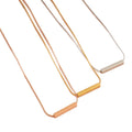 Stainless Steel Jewelry Diy Engraved Snake Chain Small Tube Necklace Gold Custom Bar Necklace