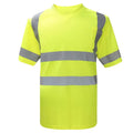 ZUJA Chest Pocket V-neck Short Sleeve Quick Dry Reflective High Visibility Breathable Safety Shirt