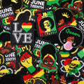 Embroidered Juneteenth Iron on Patches Black History Appliques Black Girl Blowing Bubble Patch Afro Patches for Clothing Jackets