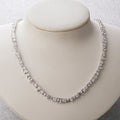 Party Necklace Fancy Shape  Moissanite Stone Tennis Necklace 14K White Gold Necklace