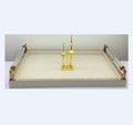 Original Design Rectangle Home Decorative Custom Rolling Tray Living Room Serving Storage Trays with Acrylic Handle Wooden Tray