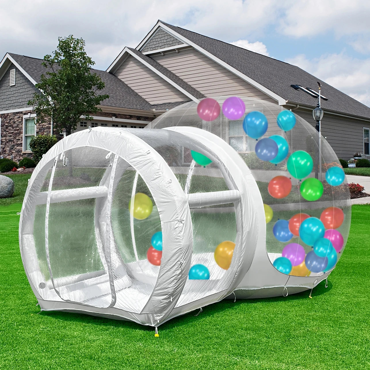 10FT/3m Commercial Inflatable Bubble House Party Inflatable Dome Tent Toddler Bubble House Inflatable Balloon Tent Bounce Castle