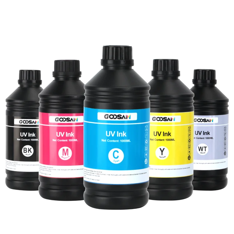 Goosam 1000ML Soft Hard LED Curable Uv Ink Price for Ricoh Gen 4 5 Gen4 Gen5 G 4 5 G4 G5 Printer Head Uv Printhead