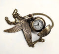 Wholesale Small Size Classic Wing Bronze Dia 27MM Watch Vintage  Antique Model Ball Pocket Watch