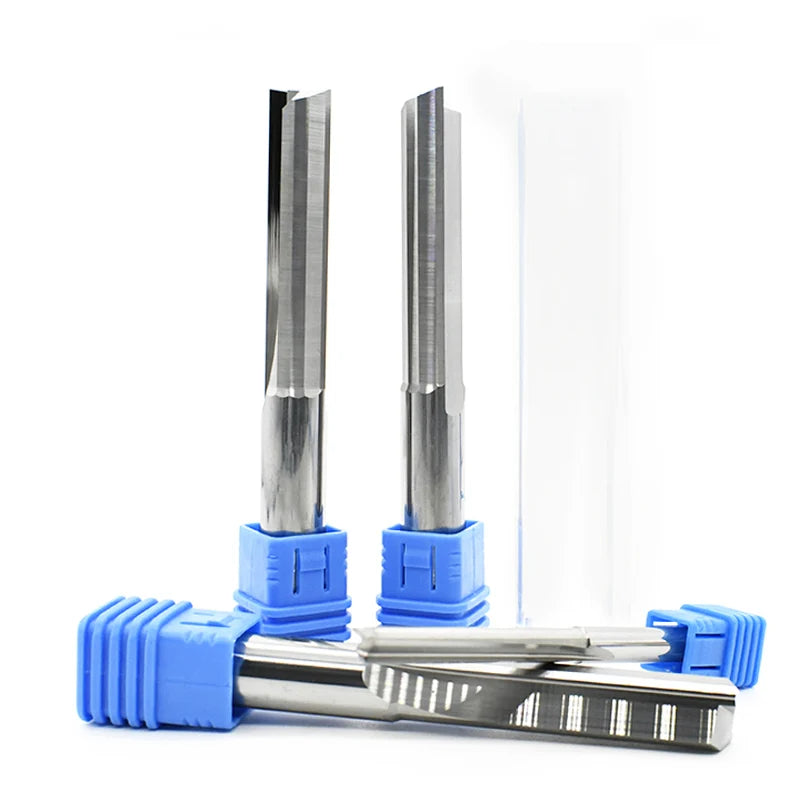 Cnc Two Flute groove Endmill 2F Straight Router Bit for Woodworking MDF Cutting Carbide Double 2 Flute Straight Slot End Mill