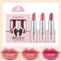 Dragon Ranee 3pcs Waterproof Red Nude Lipstick Beauty Makeup Long Lasting Matte Velvet Water Lip Stick Cosmetics