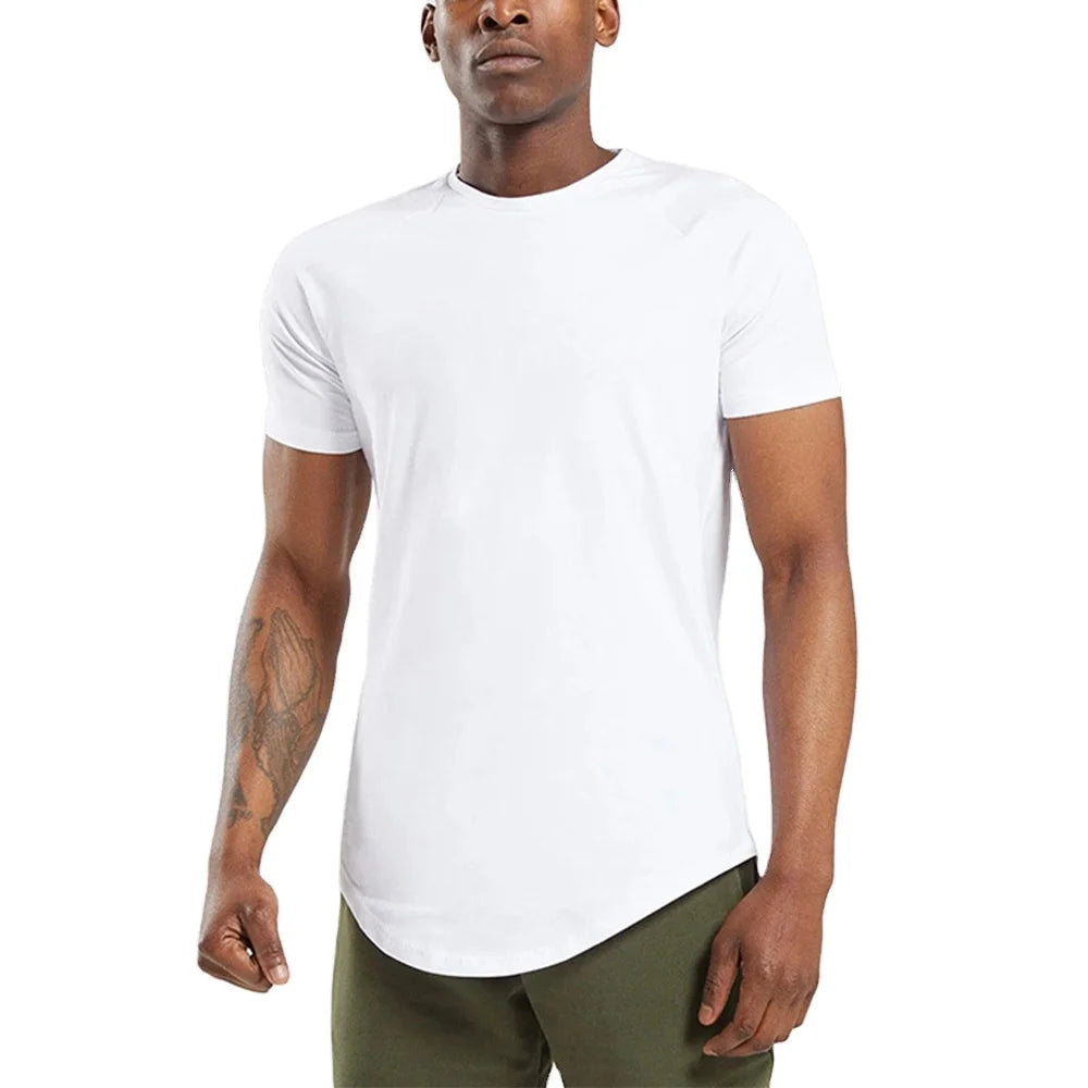 Custom Design Blank Solid Knitted 100% Cotton Casual Men's 200g Workout T-Shirts with Quick Dry Breathable Features Regular Fit