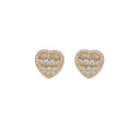 E021 Cubic Zirconia Earrings CZ Earrings Brass Setting Zircon Stud Earrings Hip Hop Iced Out