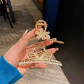 New Arrival Alloy Hair Accessories for Women Metal alligator Hair Clip with Flower Bow for Long Hair