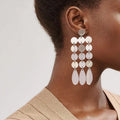 Exaggerated Women's Acrylic Earrings Fashion Round Sequin Tassel Earrings Punk Lightning Earring0s Pink Letter FABULOUS Earrings