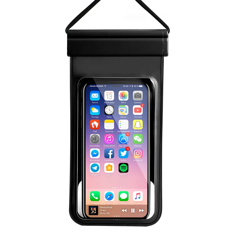 Universal Lightweight PVC Waterproof Dry Cell Phone Bag for All Smartphones 1L for Casual Climbing Ice Climbing Outdoor