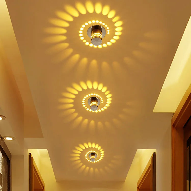 Indoor LED Wall Lamp Creative Spiral Lamp Club KTV Corridor Corridor Background Wall Stair Decorative Wall Lamp