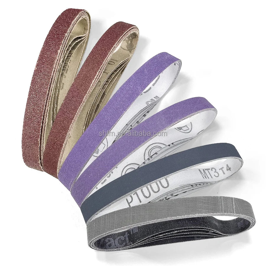 30-Piece 1/2" X 12" P36-P600 Ceramic & Aluminum Oxide Customizable Abrasive Sanding Belt Kit Knife Sharpener OEM/ OBM Supported
