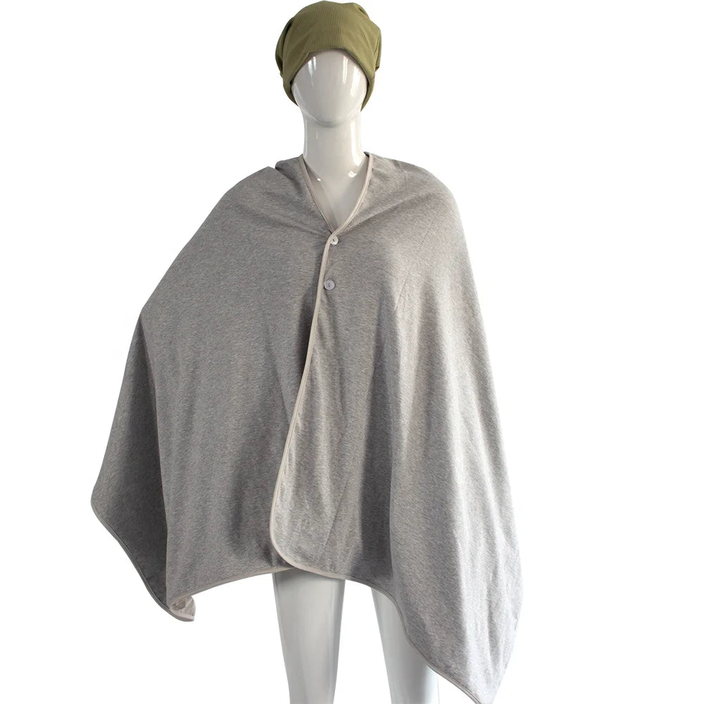 ESD EARTHING EMF Wrap Poncho Radiation Protection Pregnancy Blanket 5G Anti Radiation Shawls