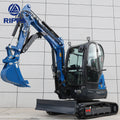 Agricultural Mini Excavator 3 Ton 3.5 Ton Kubota Engine Mini Excavator Small Escavadeira with Side Swing