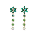 Cubic Zirconia Wedding Earrings for Brides Bridesmaids Dangling Earrings Crystal Drop Earrings for Women Jewelry Gifts
