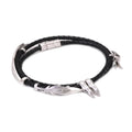 925 Silver Vintage Wax Rope Bracelet Magnetic Clasp LOL XAYAH RAKAN Multi Layers Feather Leaf Couple Jewelry DIY