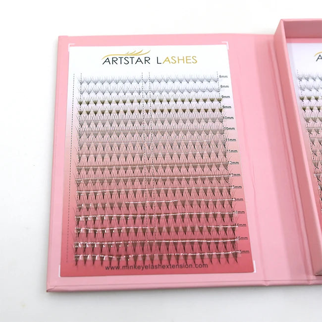 Matte Black Premade Eyelash Extension Fans 0.05mm-0.10mm 6D-12D Natural Design With CC Curl 5D 4D 14D 16D Advantage