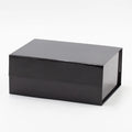 Custom Lamination Glossy Black Rigid A5 Deep Foldable Gift Box with Magnetic Closure