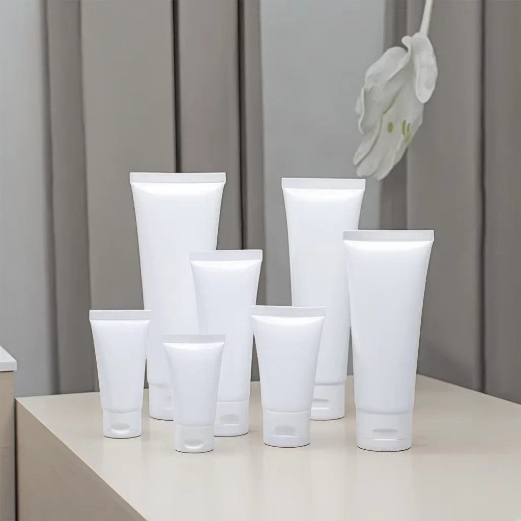 Wholesale 15ML White Plastic PE Eco-friendly Cosmetic Eye Cream Squeeze Tube Empty Gloss Flip Top Cover Screw Containers
