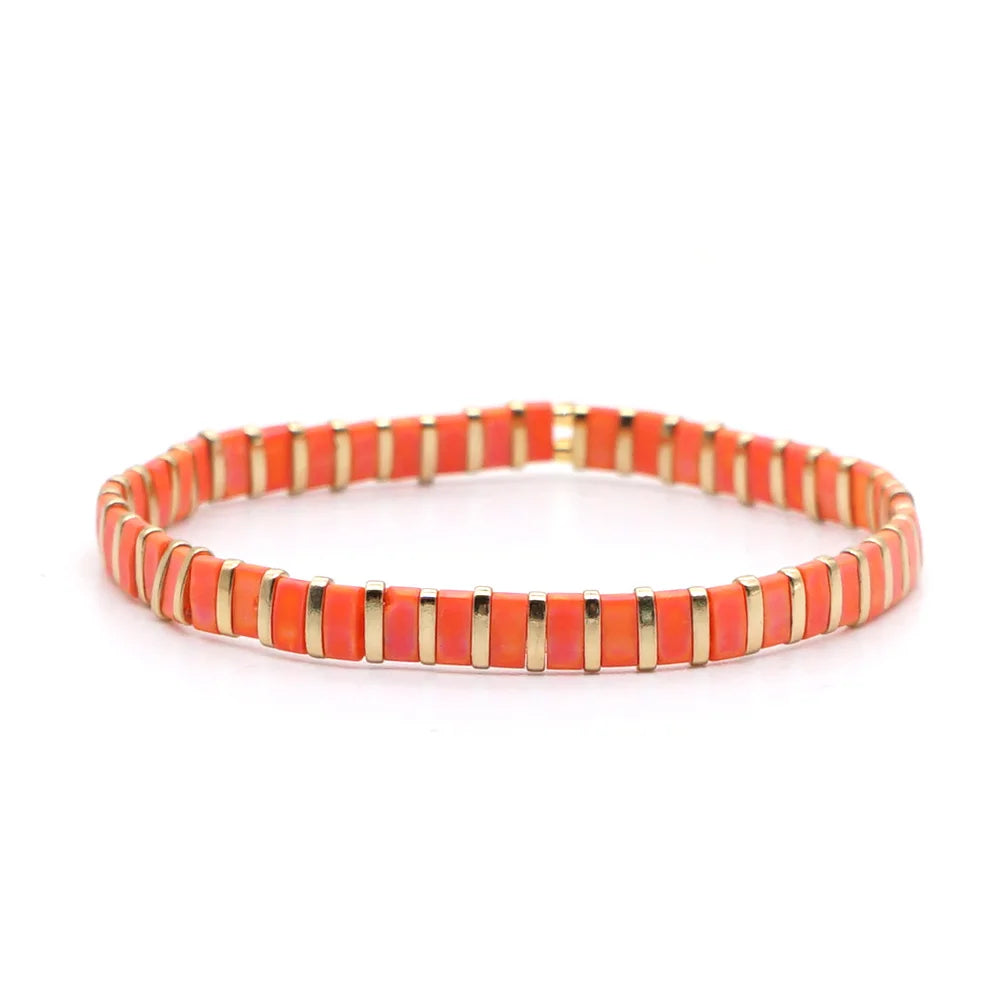 Go2boho 2020 New Arrival Women Jewelry Tila Bead Bracelet MIYUKI Glass Bracelets Stretch Gift Handmade Weaving Costom Charms