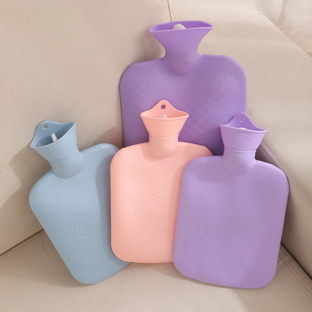 Wholesale PVC Winter Hot Water Bottle High Capacity 1000ml Reusable Hot Water Bag