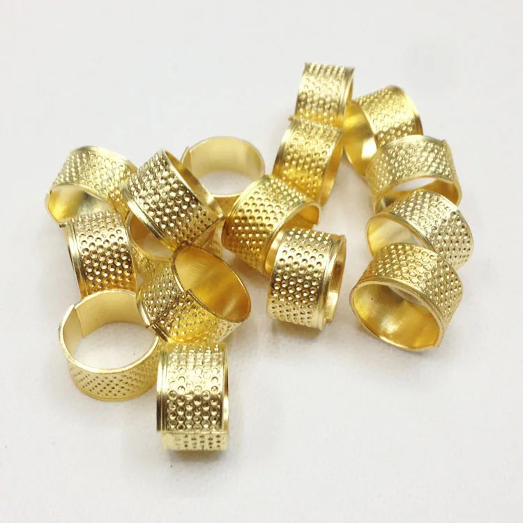 Wholesale Good Quality Simple Golden Thick Ring Sewing Accessory Sewing Thimble MegaBDM