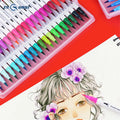 Zeamor Factory Supply Art Students White Barrel Neutral 12 24 36 48 100 Colors Set Fine Dual Tip Brush Pen