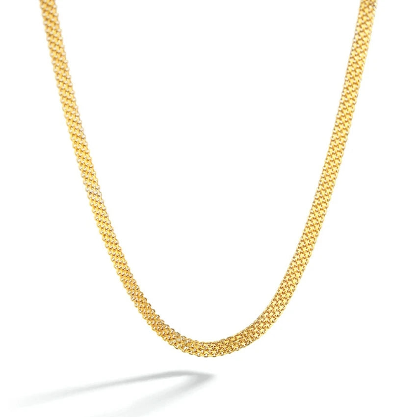 1645 Wholesale Fashion Hollowed Chunky Chain Necklace 925 Sterling Silver Jewellery Minimalist Necklace for Women