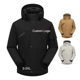 White Duck Down Jacket Men's 90 Thicken Down Coat Insulated Water Repellent Jacket With Hood Winter Down Puffer Parka Jacket