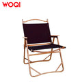WOQI Hot Selling Double Layered Kemet Aluminum Alloy Camping Folding Chair Garden Lawn Chair