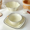 Ins New Comic Style Tableware Binaural Bowl Irregular Dessert Salad Fruit Bowl
