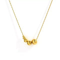 High-Grade Stainless Steel Gold Ball Beads Necklace for Women New Luxury Clavicle Chain with Pendant Trendy Style for Gifts