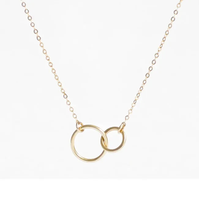 GN164 14K Gold Filled Infinity Necklace Personalized Dainty Choker Minimalism Tarnish Resistant Jewelry Necklace for Women