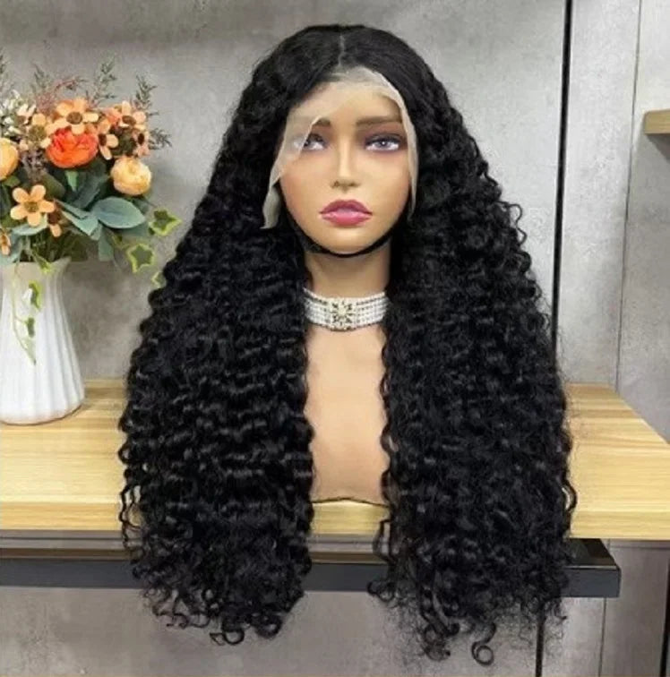 FH Natural Virgin Brazilian Hair Wigs Burmese Curly  Lace Frontal Wig Human Hair Wigs for Black Women