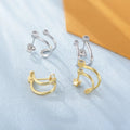PEISHANG Newest Bohemia Statement Brass  Star Twin Sunflower Personality  Hip Hop Cuff Earring Studs Jewelry for Women