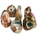 Hot Sale Natural Polished Colorful Crystal Stand Ocean Jasper Flame For Decoration