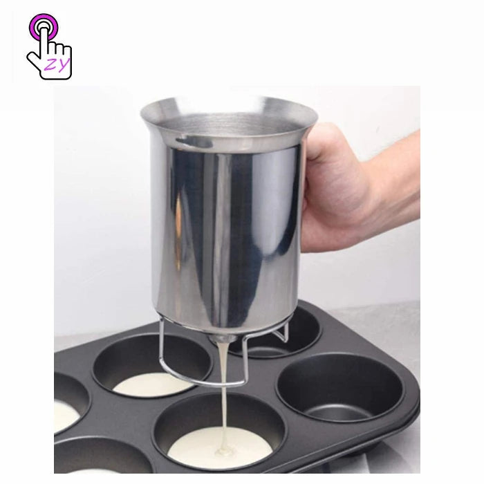 Food Safe Stainless Steel Baking Tools Dough Pancake Batter Dispenser Great for Baking Cupcakes and Muffins
