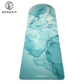 Ecoofit Curve Non-Slip Sweat Absorbent Suede Custom Design Natural Rubber Folding Rounded End Oval Arch Yoga Mat Custom Made