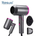 220V Resuxi D089 Diffuser Nozzle Mini Foldable Negative Ion Hair Dryer for Home and Travel